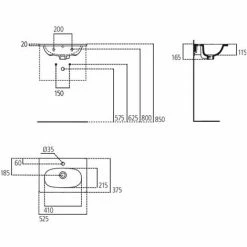 Kleines Wandwaschbecken 50x37 Aus Ideal Standard Tesi Keramik 2 Kleines Wandwaschbecken 50x37 Aus Ideal Standard Tesi Keramik -Ideal Standard-shop 71217507 3