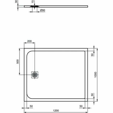 Rechteckige Duschwanne Steinoptik 100x120 Ideal Standard Ultra Flat S - Ablauf NICHT im Lieferumfang enthalten Rechteckige Duschwanne Steinoptik 100x120 Ideal Standard Ultra Flat S - Ablauf NICHT Im Lieferumfang Enthalten -Ideal Standard-shop 71218425 5