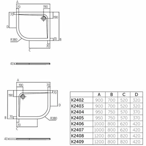 Ultraflache Duschwanne 120x80 H4 mit gebogener Seite Ideal Standard rechte Ausführung Ultraflache Duschwanne 120x80 H4 Mit Gebogener Seite Ideal Standard Rechte Ausführung -Ideal Standard-shop 71218883 2