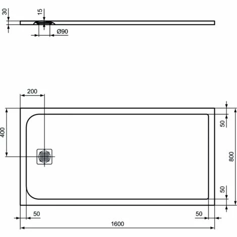 Rechteckige Duschwanne Steinoptik 80x160 Ideal Standard Ultra Flat S - Ablauf NICHT im Lieferumfang enthalten Rechteckige Duschwanne Steinoptik 80x160 Ideal Standard Ultra Flat S - Ablauf NICHT Im Lieferumfang Enthalten -Ideal Standard-shop 71219415 4