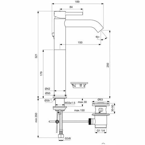 Ideal Standard Ceraline Stand-Einhebelmischer mit festem Auslauf Ideal Standard Ceraline Stand-Einhebelmischer Mit Festem Auslauf -Ideal Standard-shop 71615267 2