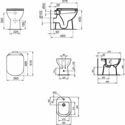 Wandmontierte Sanitärkeramik Mit Soft-Close-Sitz Life Ideal Standard Kollektion - Wandablauf -Ideal Standard-shop 71615483 5