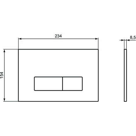 Schwarze Betätigungsplatte für Ideal Standard Oleas M2 Spülbetrieb Schwarze Betätigungsplatte Für Ideal Standard Oleas M2 Spülbetrieb -Ideal Standard-shop 71666029 2