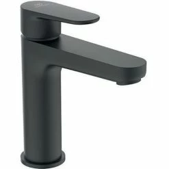 IDEAL STANDARD Waschtischarmatur CERAFINE O Ausldg 125mm Push Open-Ventil Silk Black BD131XG